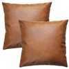 JOJUSIS Modern Leather Throw Pillow Covers for Couch Sofa Bed