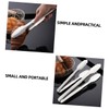 NOLITOY 2pcs Stainless Steel Food Clips Sturdy Barbecue Clamp Steak
