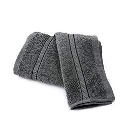 Forever Britain 10x Premium Washcloths Set 100% Cotton Antibacterial Highly Absorbent and Soft Feel Multi-Purpose Fingertip Towels & Face Cloths (33x33 cm) (Grey)