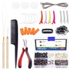 Glarks 574Pcs Hair Extension Tools Kit Including 4 Colors Micro