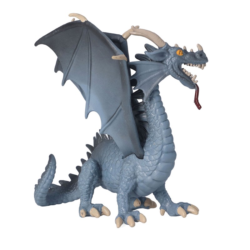 Dragon Model Figure Blue Plastic Vivid Cute Style Educational Dragon