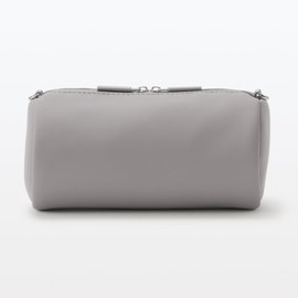 MUJI OHH69A4A Freely Combinable Storage Case, Cylindrical, Medium Gray/Diameter 3.7 x Length 7.1 inches (9.5 x 18 cm)
