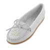 Minnetonka Damen Deerskin Beaded Moc Mokassin, Weiß (WhiteWhite), 35 EU