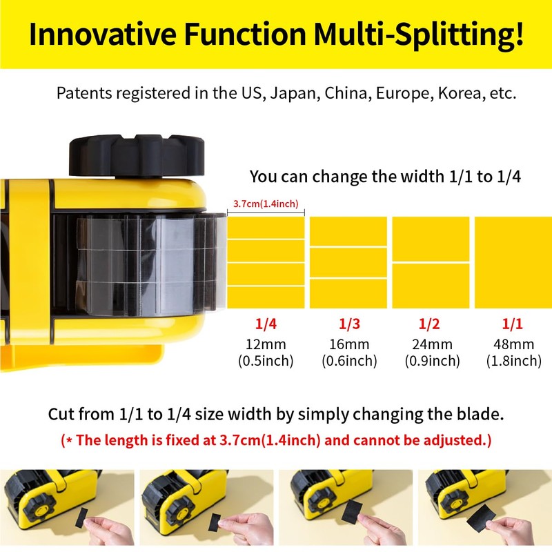 [TENDO°] Multi-Section Tape Dispenser ZO-508: Innovative Cutter for Custom Tape