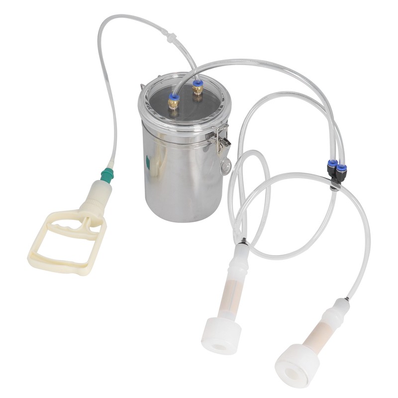 Manual Milking Machine 2000ml Effort Saving Control Stainless Steel Bottle