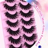 JIMIRE Cat Eye Lashes Faux Mink Eyelashes Fluffy 18MM Volume