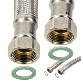 Reinforced hose DN 25-1 inch nut x 1 inch nut x 300 mm, DVGW W270, KTW-A