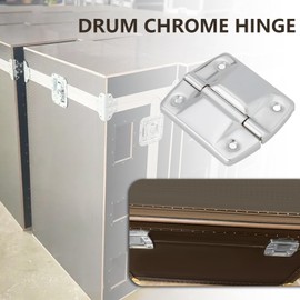 VGOL 4pcs Support Hinges 51x46mm Silver Chrome-Plated Self-Supporting Cabinet Hinge for DJ Gear Cases Flight Cases Toolbox Case Hinge Iron Metal Box