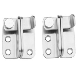 szhdxsy 2 Packs Flip Latches, Heavy Duty Latch Safety Door Lock,Stainless Steel Sturdy Padlockable Bolt Latch/Lock for Pet Gate,Cabinet Furniture, Wardrobe, Window（Left Open）