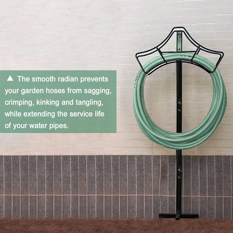 Garbuildman Garden Hose Holder Stand- Outdoor Water Pipe Metal Reel