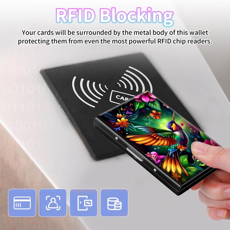 LYHXLYJH Credit Card Holder for Women Men,RFID Blocking Mini Slim