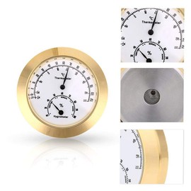 RuiJOTWAT Hygrometer Thermometer Humidity Gauge Moisture Temp For Violin Guitar Instrument Case Etc Meter Tool gold
