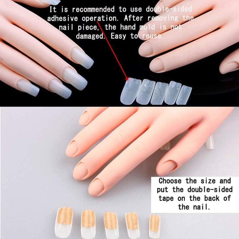 Practice Hand for Acrylic Nails, Mannequin Hands for Nails Practice,