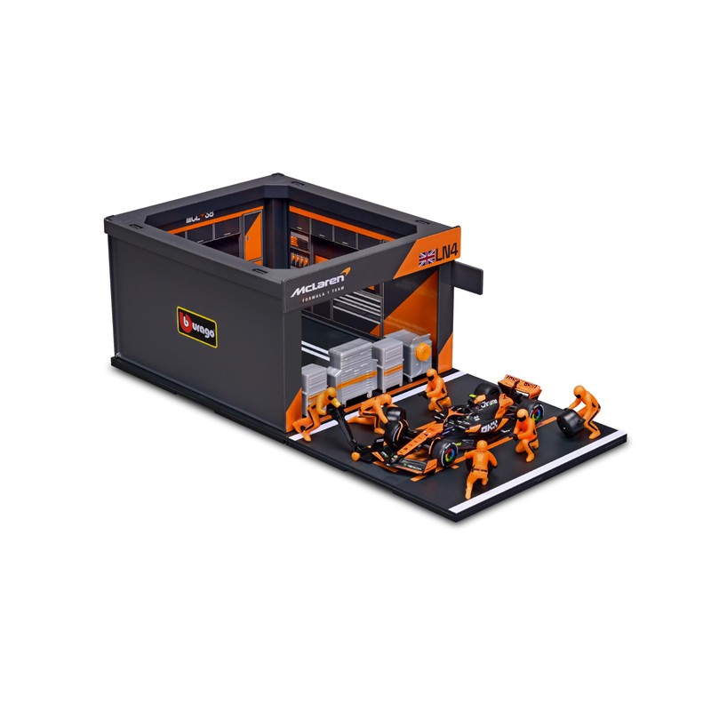 Bburago 1:43 2024 Race McLaren MCL38 Pit Pass, Norris #4