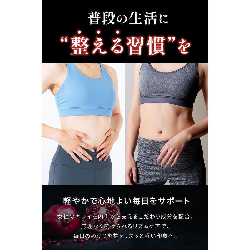 health＋ エラグ酸 高配合 3900mg ザクロ ポリフェノール サラシア イヌリン ブラックジンジャー サプリメント