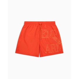 Emporio Armani Men's Mid Boxer Swimming Trunks, Red.com