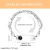 Oneress Blood Thinner Awareness Medical Alert Bracelet Multilayer Stainless Steel