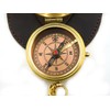 KHUMYAYAD Vintage Antique Brass Compass with Leather Case for Outdoor