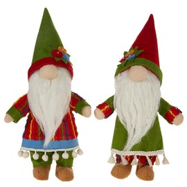 RAZ Imports 15.5" Christmas Santa ELF GNOME - Set of 2-3821619