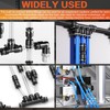 180PCS Air Hose Push to Connect Fittings Kit, 1/8",1/4",5/16",3/8",1/2" &