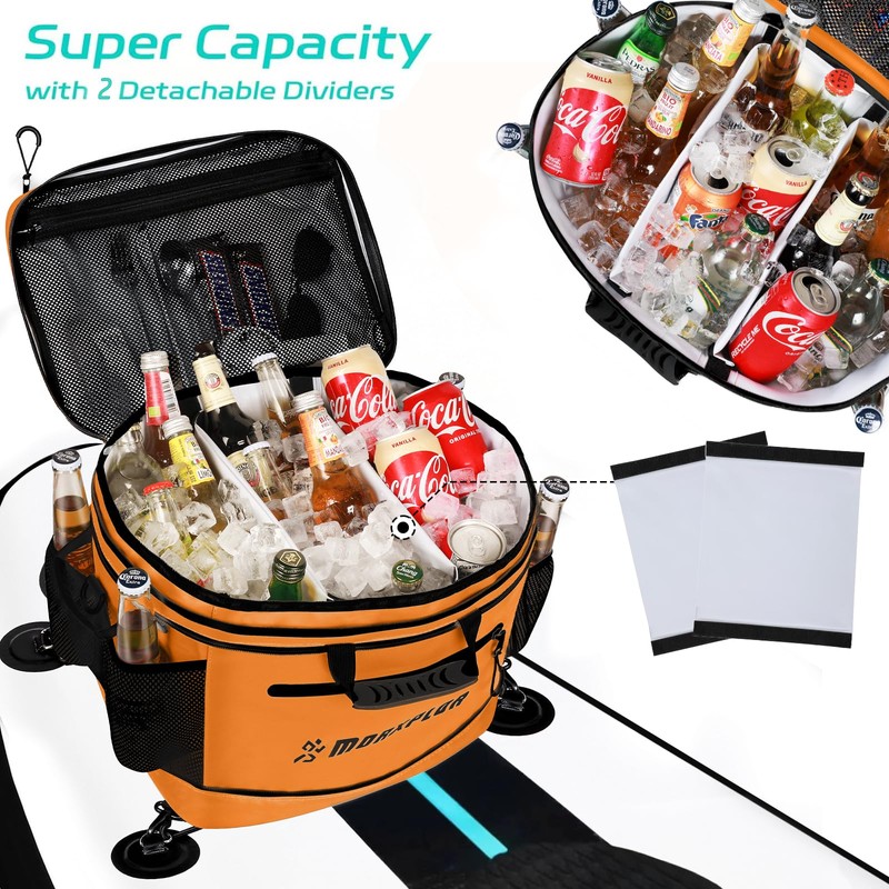 MORXPLOR Waterproof PVC Material Paddleboard Cooler Deck Bag,40 cans Sup