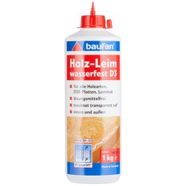 Baufan Baufan Holzleim D3, wasserfest & fr alle handelsblichen Holzarten, 1 kg, transparent