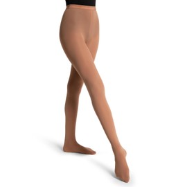Capezio Ultra Soft Transition Tights For Women, Professional Dance Tights, Footless Or Footed, Women’s Tights, Versatile Moisture Wicking Transition Dance Tights Women - Sun Tan, L-XL (Large-XL)