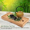 1Pc Bamboo Mini Tea Serving Tray Chinese Gongfu Tea Plate