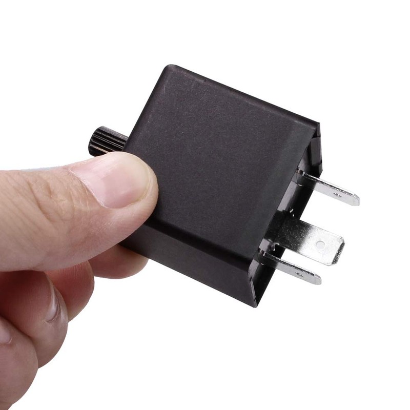 HUIQIAODS 12 V Flasher Relay 3 Pin Adjustable Indicator Relay