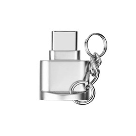 AXYO Type-C Card Reader, Support MicroSD Card, Type C Memory Card Reader, OTG Converter Adapter, Universal for USB Type-C Port Devices, Silver
