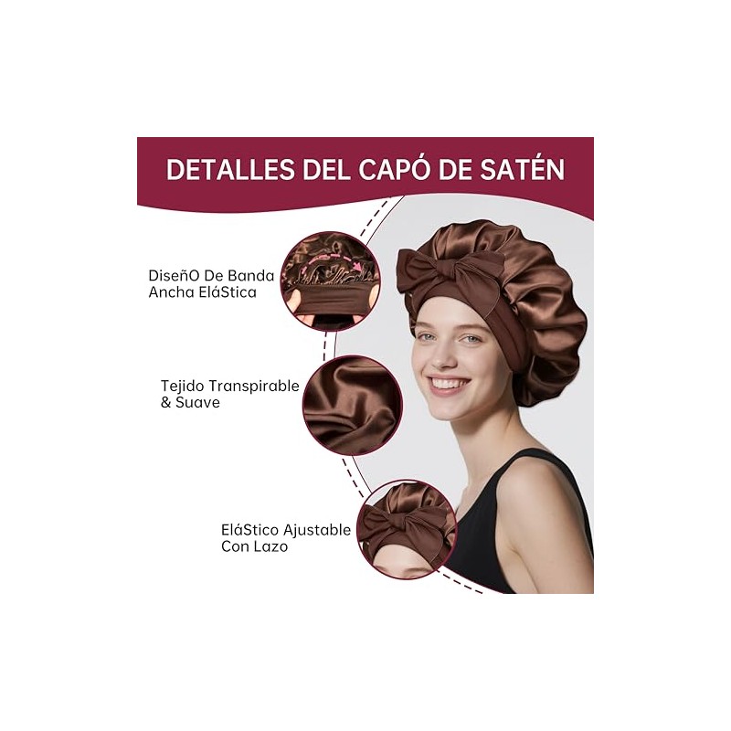 Tubos para Cabello Sin Calor: 3 Piezas Heatless Curls con