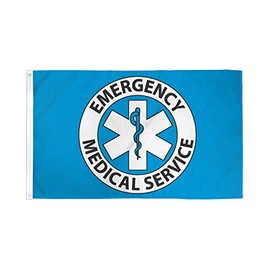 AZ FLAG Emergency Medical USA Service Flag 90 x 60 cm - USA Emergencies Flag 60 x 90 cm - Flags