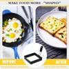 LXLOVESM 2 packs 4'' Square Egg Rings Set with Silicone