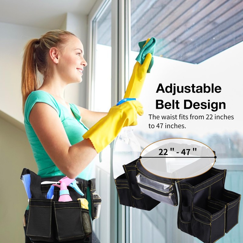 Cleaning Tool Belt, Speed Cleaning Belt Cleaning Supplies Adjustable Waist