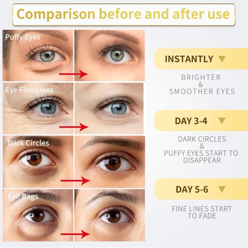 Mascarilla De Ojos 24k Con Colágeno X60 Parches