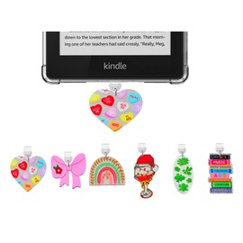 eswala Kindle Charms,6pcs Kindle Dust Plug Charm Type C/USB C,Phone Dust Plug Charm, Charms for Kindle Accessories