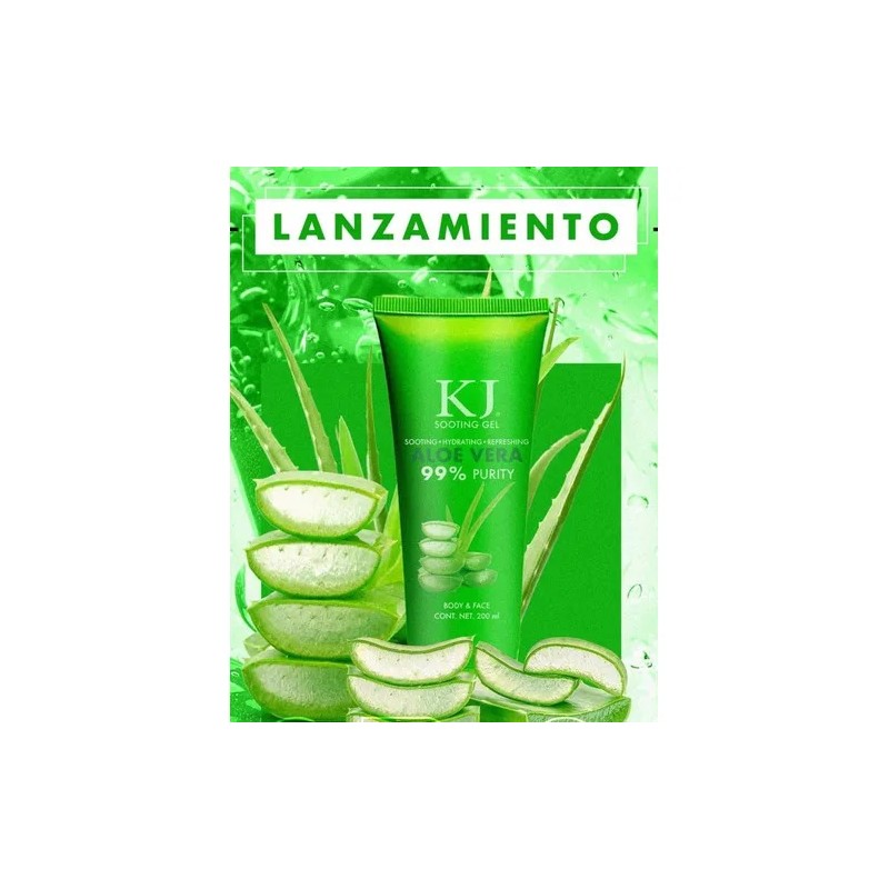 KJ Gel de Aloe Vera, Desinflama, Hidrata y Calma, Todo