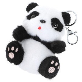 UPKOCH Adorable Plush Panda Keychain for Handbags - 4.7 Inch Cute Bag Charm for Car, Purse, Backpacks, Daily Pendant with Keyring