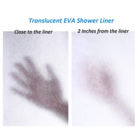 Short Shower Curtain Liner 72 x 65 Inch, Waterproof Frosted Plastic Shower Liner with Rustproof Metal Grommets and 3 Weights for Bathroom