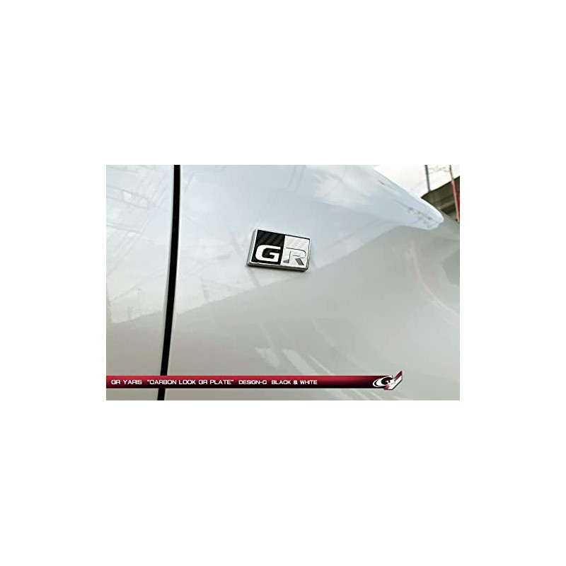 Grazio&Co. GR Yaris Carbon Look GR Plate Front TYPE-C BK*WH