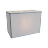(8x14) x(8x14) x10 Rectangular Drum Lampshade White with Brass Spider