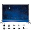 10x8ft Vinyl Winter Snowflake Photography Backdrop Starry Night Sky Moon
