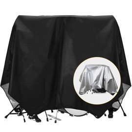 Gasadar Drum Set Dust Cover Water-Resistant Dustproof Protective Cover for Most Drum Frames and Kits with Weighted Corners and Bag 108"L x 80"W Black