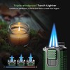 5-in-1 Multifunctional Torch Lighter with Cutter, Punch, Holder, and Windproof
