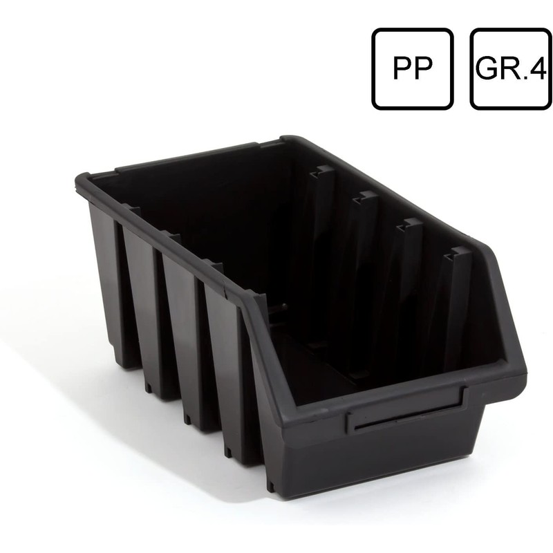 1 x Ergo XL Black Sorting Boxes Stacking Boxes 204