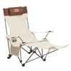 Outdoor Gurumist Folding Camping Chair with Footrest, Tan/Brown