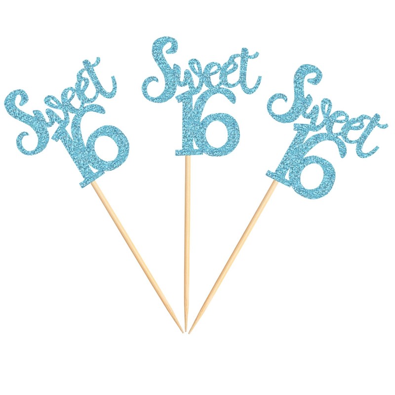 Ercadio - Paquete de 24 decoraciones para magdalenas, 16 unidades,