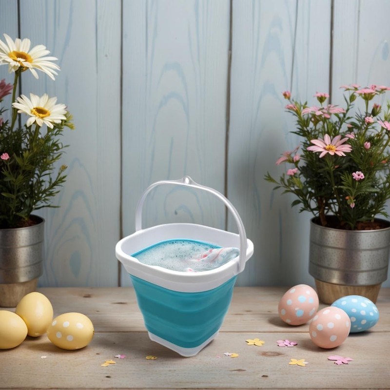 SAMMART 2.6L Super Mini Sqare Collapsible Plastic Bucket - Foldable