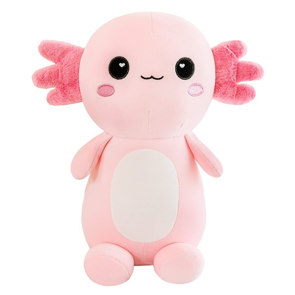 CNAANA Cute Axolotl Stuffed Animal Salamander Plush, Soft Axolotl Plush Toy for Boys Girls Gifts for Gifts (Pink, 9.8in/25cm)