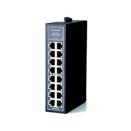 WIWAV WDH-16GT-DC 10/100/1000Mbps Unmanaged 16-Port Gigabit Industrial Ethernet Switches with DIN Rail/Wall-Mount (UL Listed, Fanless, -30°C~75°C)